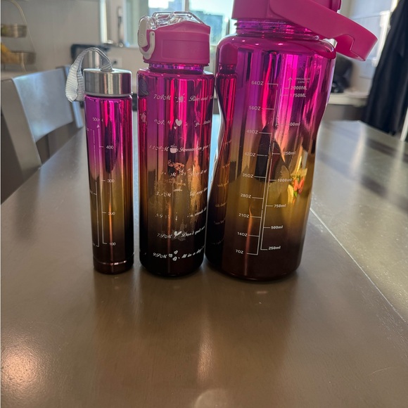Pink and Yellow Gradient Water Bottle - Picture 1 of 2